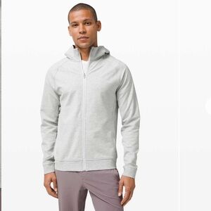 Lululemon City Sweat Full Zip Hoodie Light Grey / Sea Salt size XL